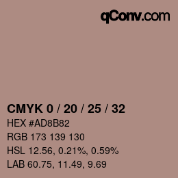 Color code: CMYK 0 / 20 / 25 / 32 | qconv.com