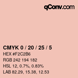 颜色代码: CMYK 0 / 20 / 25 / 5 | qconv.com
