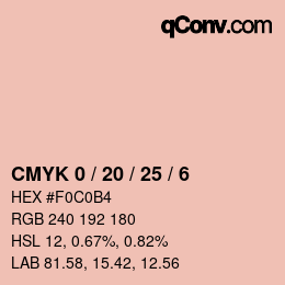 Color code: CMYK 0 / 20 / 25 / 6 | qconv.com