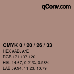 Color code: CMYK 0 / 20 / 26 / 33 | qconv.com