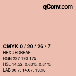カラーコード: CMYK 0 / 20 / 26 / 7 | qconv.com