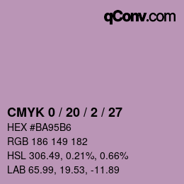 Color code: CMYK 0 / 20 / 2 / 27 | qconv.com
