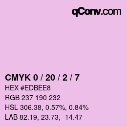 Color code: CMYK 0 / 20 / 2 / 7 | qconv.com