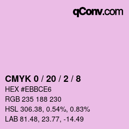 Color code: CMYK 0 / 20 / 2 / 8 | qconv.com