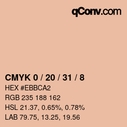 カラーコード: CMYK 0 / 20 / 31 / 8 | qconv.com