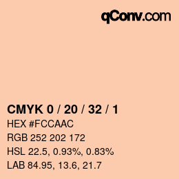 Color code: CMYK 0 / 20 / 32 / 1 | qconv.com
