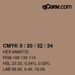 Color code: CMYK 0 / 20 / 32 / 34 | qconv.com