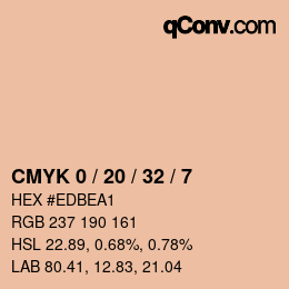 Color code: CMYK 0 / 20 / 32 / 7 | qconv.com