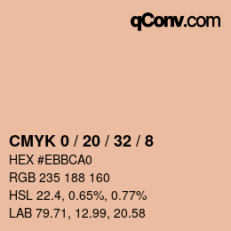 Color code: CMYK 0 / 20 / 32 / 8 | qconv.com
