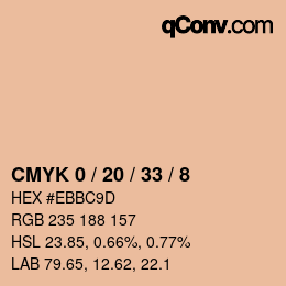 Color code: CMYK 0 / 20 / 33 / 8 | qconv.com