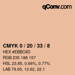 Color code: CMYK 0 / 20 / 33 / 8 | qconv.com