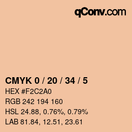 Color code: CMYK 0 / 20 / 34 / 5 | qconv.com