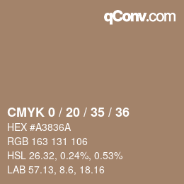 Color code: CMYK 0 / 20 / 35 / 36 | qconv.com