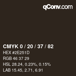 Color code: CMYK 0 / 20 / 37 / 82 | qconv.com