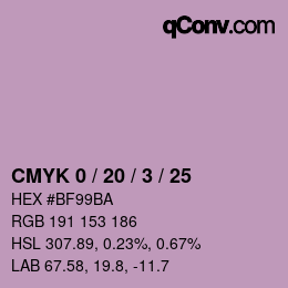 Color code: CMYK 0 / 20 / 3 / 25 | qconv.com