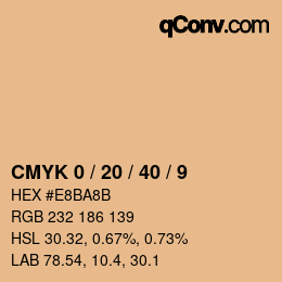 Color code: CMYK 0 / 20 / 40 / 9 | qconv.com
