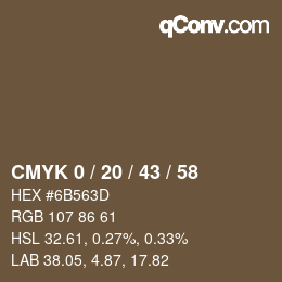 Farbcode: CMYK 0 / 20 / 43 / 58 | qconv.com