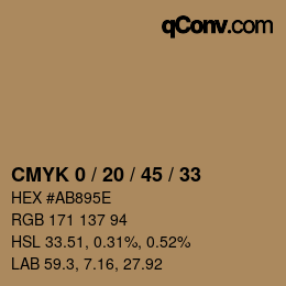 Color code: CMYK 0 / 20 / 45 / 33 | qconv.com