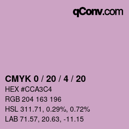 Color code: CMYK 0 / 20 / 4 / 20 | qconv.com