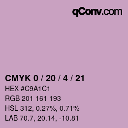 Color code: CMYK 0 / 20 / 4 / 21 | qconv.com