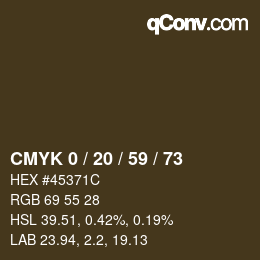 Código de color: CMYK 0 / 20 / 59 / 73 | qconv.com