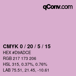 Color code: CMYK 0 / 20 / 5 / 15 | qconv.com