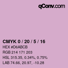 Color code: CMYK 0 / 20 / 5 / 16 | qconv.com