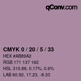 Color code: CMYK 0 / 20 / 5 / 33 | qconv.com