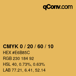 Color code: CMYK 0 / 20 / 60 / 10 | qconv.com