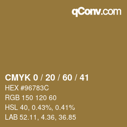 Color code: CMYK 0 / 20 / 60 / 41 | qconv.com