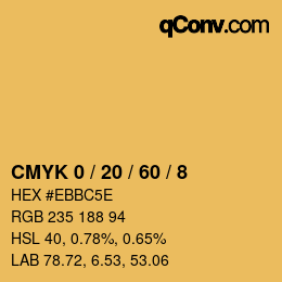 Color code: CMYK 0 / 20 / 60 / 8 | qconv.com