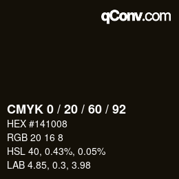 Color code: CMYK 0 / 20 / 60 / 92 | qconv.com