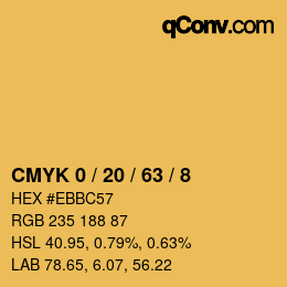 Color code: CMYK 0 / 20 / 63 / 8 | qconv.com