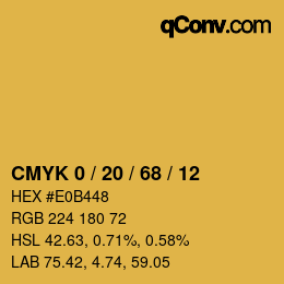 Color code: CMYK 0 / 20 / 68 / 12 | qconv.com