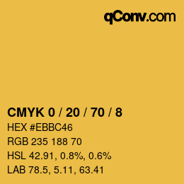 Color code: CMYK 0 / 20 / 70 / 8 | qconv.com