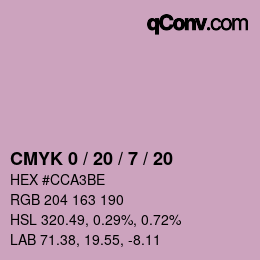Color code: CMYK 0 / 20 / 7 / 20 | qconv.com