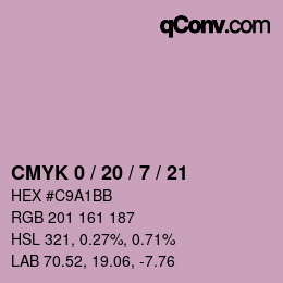 Color code: CMYK 0 / 20 / 7 / 21 | qconv.com