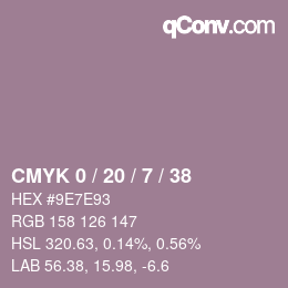 Color code: CMYK 0 / 20 / 7 / 38 | qconv.com