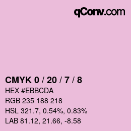 Color code: CMYK 0 / 20 / 7 / 8 | qconv.com