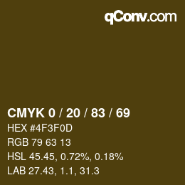 颜色代码: CMYK 0 / 20 / 83 / 69 | qconv.com