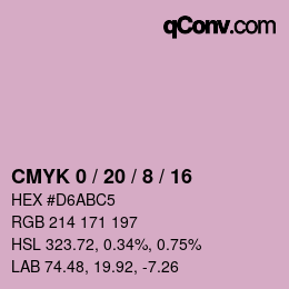 Color code: CMYK 0 / 20 / 8 / 16 | qconv.com