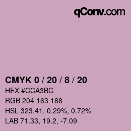 Color code: CMYK 0 / 20 / 8 / 20 | qconv.com