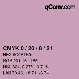 Color code: CMYK 0 / 20 / 8 / 21 | qconv.com