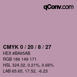 Color code: CMYK 0 / 20 / 8 / 27 | qconv.com