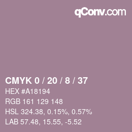 Color code: CMYK 0 / 20 / 8 / 37 | qconv.com