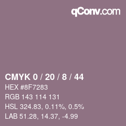 颜色代码: CMYK 0 / 20 / 8 / 44 | qconv.com