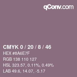 Color code: CMYK 0 / 20 / 8 / 46 | qconv.com