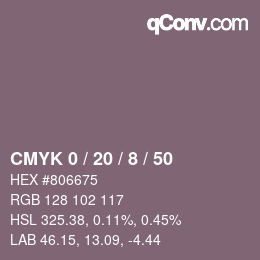 Color code: CMYK 0 / 20 / 8 / 50 | qconv.com