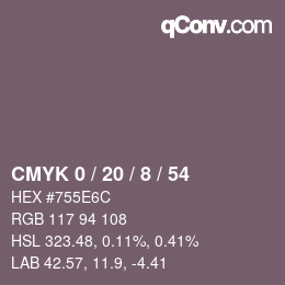 Color code: CMYK 0 / 20 / 8 / 54 | qconv.com