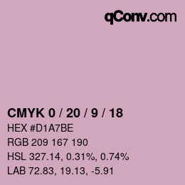 Color code: CMYK 0 / 20 / 9 / 18 | qconv.com